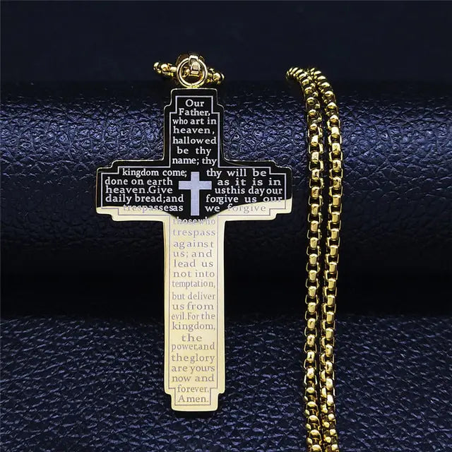 Our Father Cross Necklace