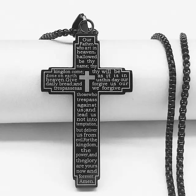 Our Father Cross Necklace