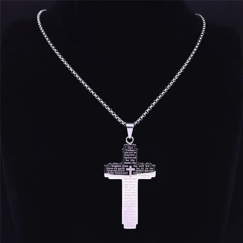 Our Father Cross Necklace