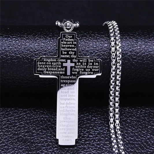 Our Father Cross Necklace